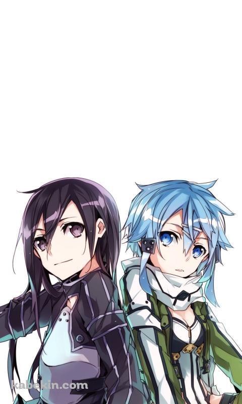 ソードアートオンライン SAO キリト シノンのAndroidの壁紙(480px x 800px) スマホ用