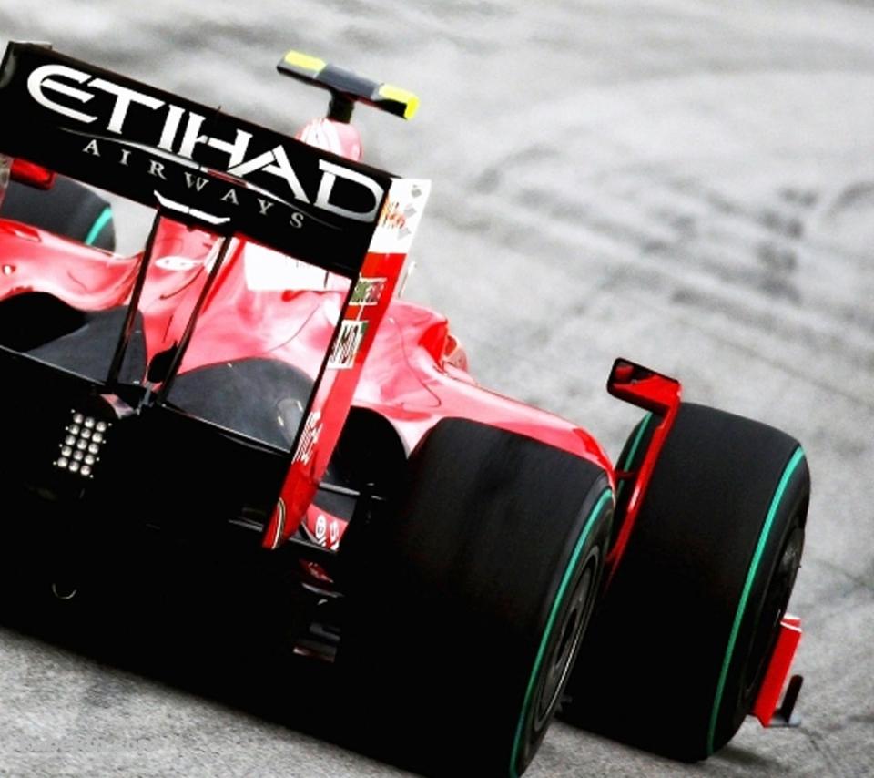 赤のF1カーのAndroidの壁紙(960px x 854px) スマホ用