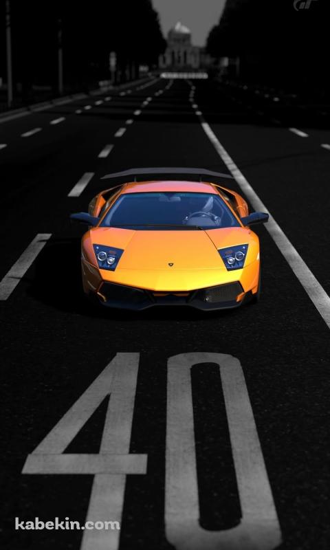 かっこいい黄色いスポーツカーのAndroidの壁紙(480px x 800px) スマホ用