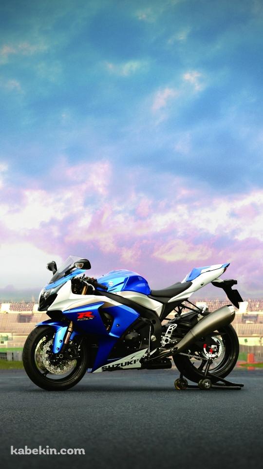 スズキの青いバイクのAndroidの壁紙(540px x 960px) スマホ用