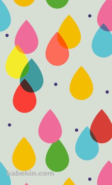 カラフルドロップのAndroidの壁紙(360px x 592px) スマホ用