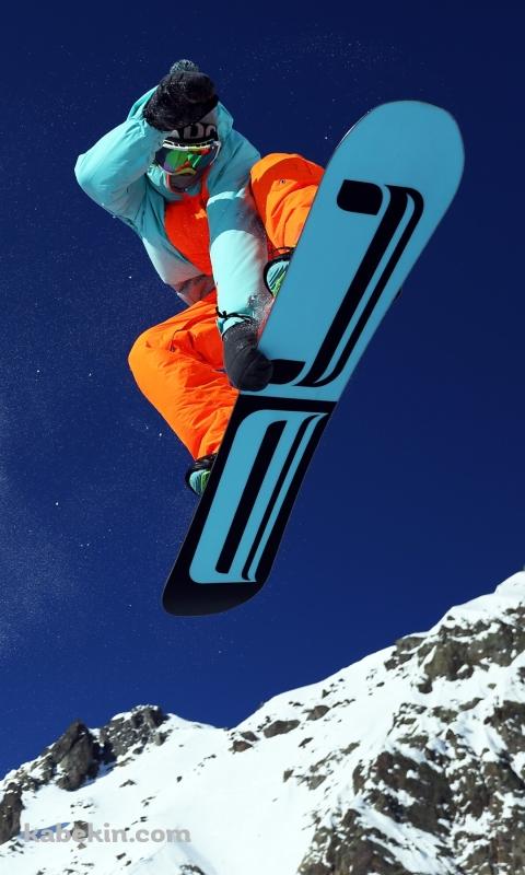 スノーボーダーのAndroidの壁紙(480px x 800px) スマホ用
