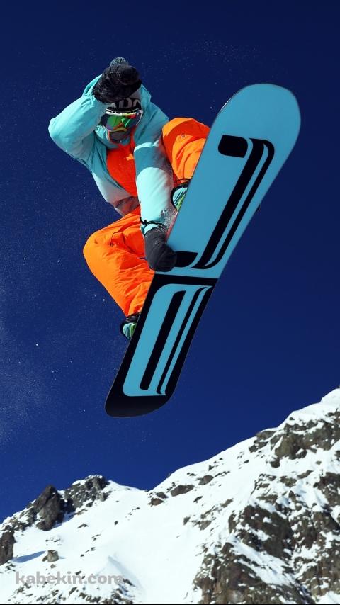 スノーボーダーのAndroidの壁紙(480px x 854px) スマホ用