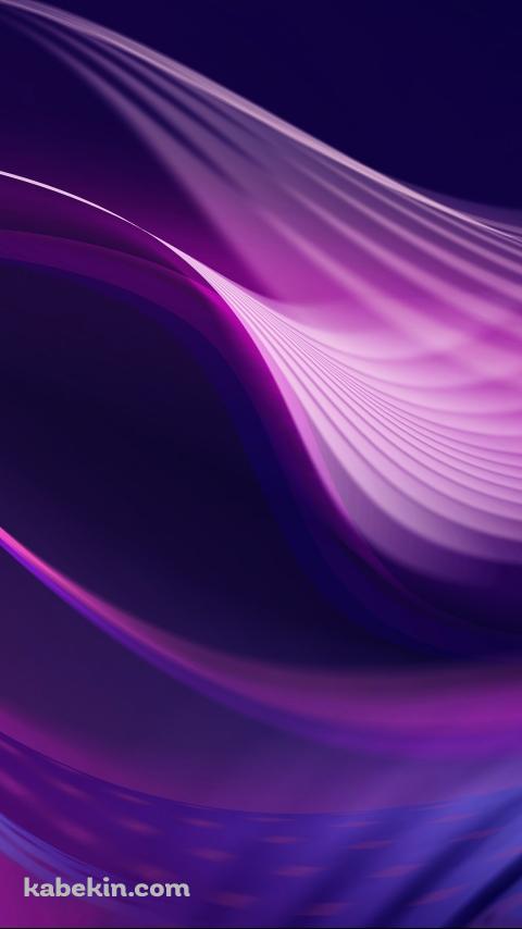 うねる紫の波のAndroidの壁紙(480px x 854px) スマホ用