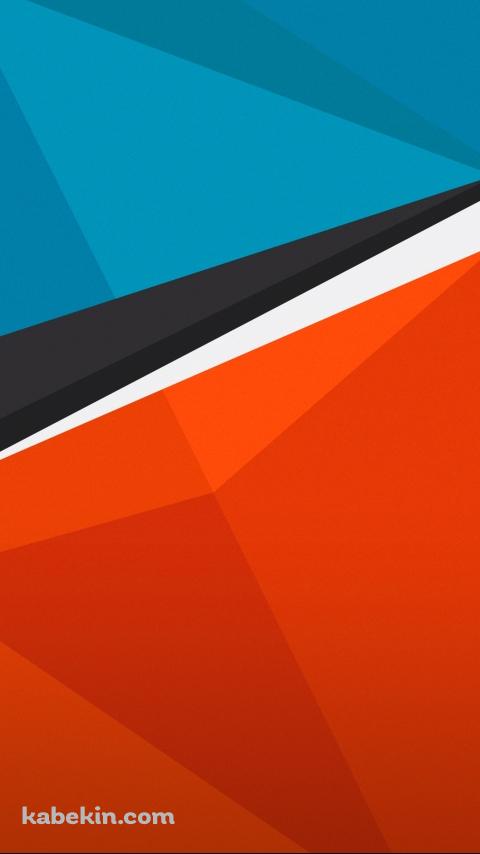青・オレンジ・黒・白のAndroidの壁紙(480px x 854px) スマホ用