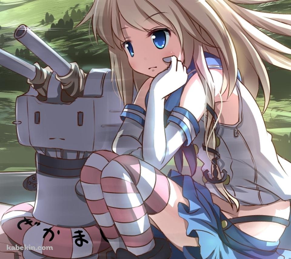 艦隊これくしょん 艦これ 考え込む島風のAndroidの壁紙(960px x 854px) スマホ用