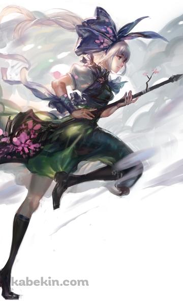 槍を持って走る少女のAndroidの壁紙(360px x 592px) スマホ用