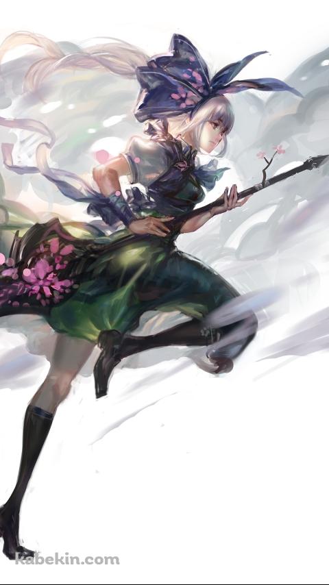槍を持って走る少女のAndroidの壁紙(480px x 854px) スマホ用