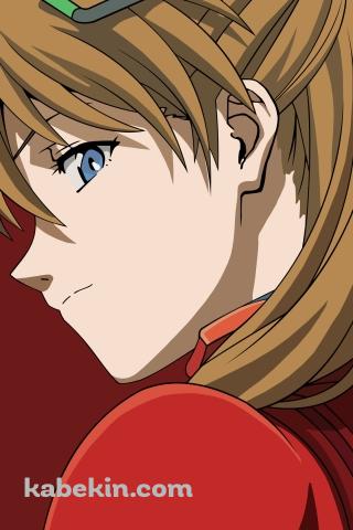 エヴァ 振り返る惣流・アスカ・ラングレーのAndroidの壁紙(320px x 480px) スマホ用