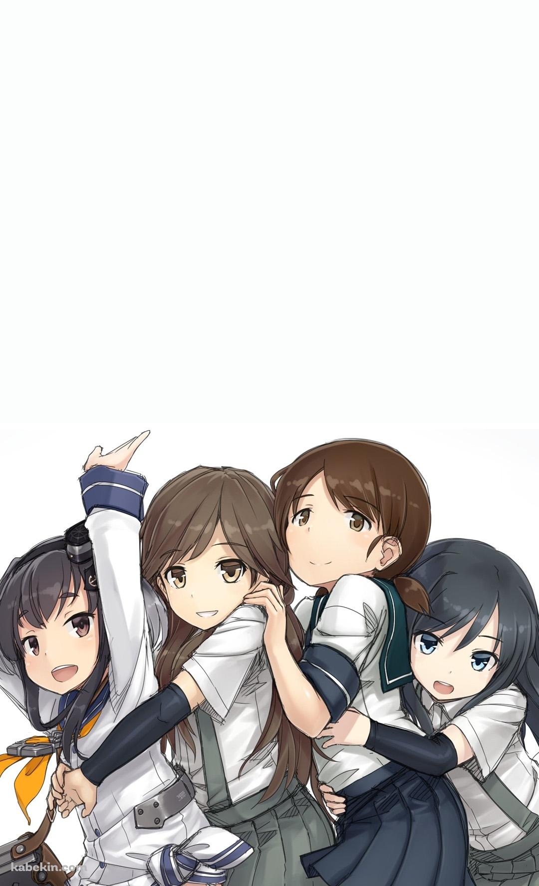 艦隊これくしょん 艦これ セーラー服を着た艦娘のAndroidの壁紙(1080px x 1776px) スマホ用