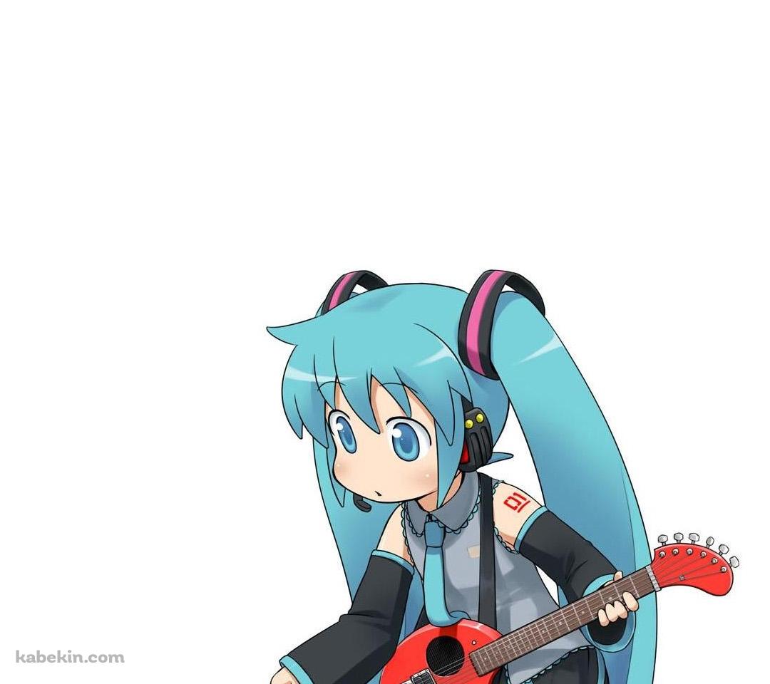 アンプをいじる初音ミクのAndroidの壁紙(1080px x 960px) スマホ用