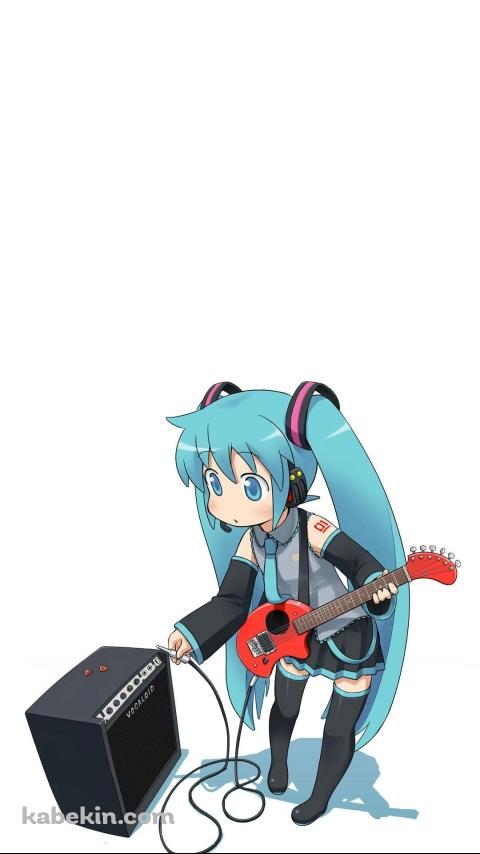 アンプをいじる初音ミクのAndroidの壁紙(480px x 854px) スマホ用