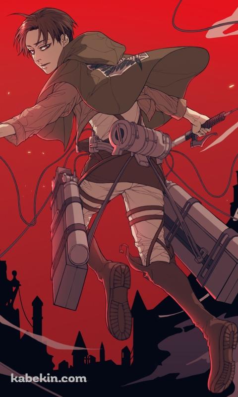 進撃の巨人 リヴァイ兵士長のAndroidの壁紙(480px x 800px) スマホ用