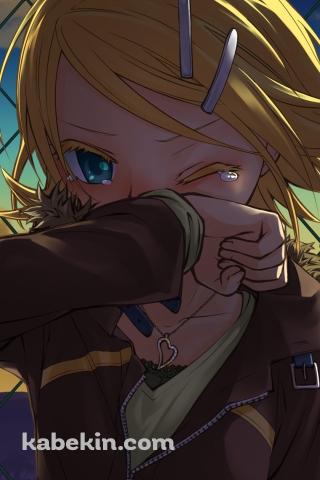 ボカロ 泣く鏡音リンのAndroidの壁紙(320px x 480px) スマホ用