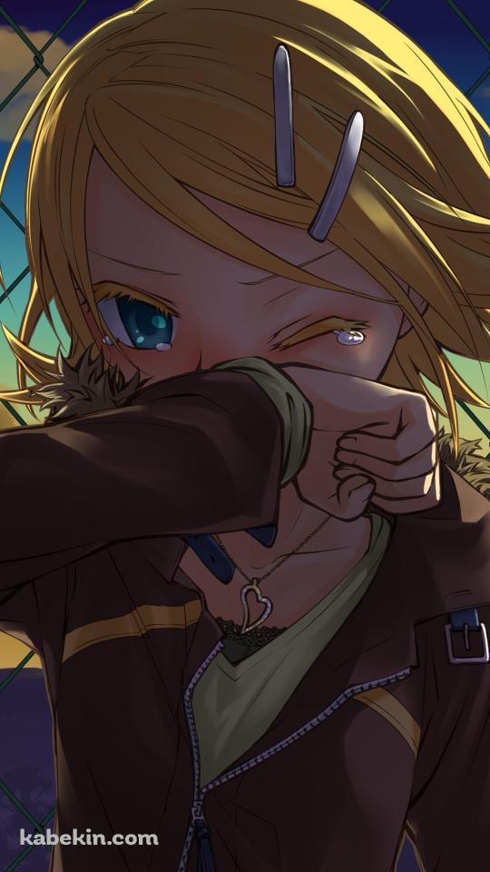 ボカロ 泣く鏡音リンのAndroidの壁紙(540px x 960px) スマホ用