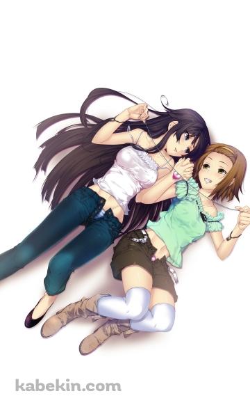 けいおん！ 平沢 唯と秋山 澪のAndroidの壁紙(360px x 592px) スマホ用