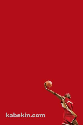 バスケット スラム・ダンク レブロン・ジェームズのAndroidの壁紙(320px x 480px) スマホ用