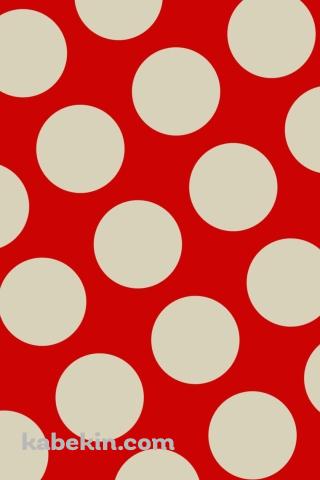 赤のドット柄のAndroidの壁紙(320px x 480px) スマホ用