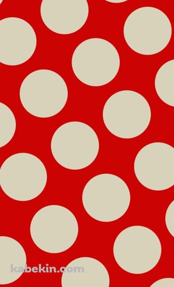 赤のドット柄のAndroidの壁紙(360px x 592px) スマホ用
