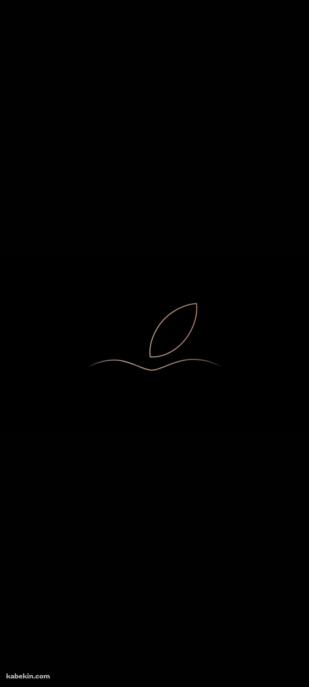 アップル 金色のロゴ ミニマルのAndroidの壁紙(1080px x 2400px) スマホ用