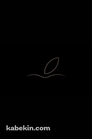 アップル 金色のロゴ ミニマルのAndroidの壁紙(320px x 480px) スマホ用
