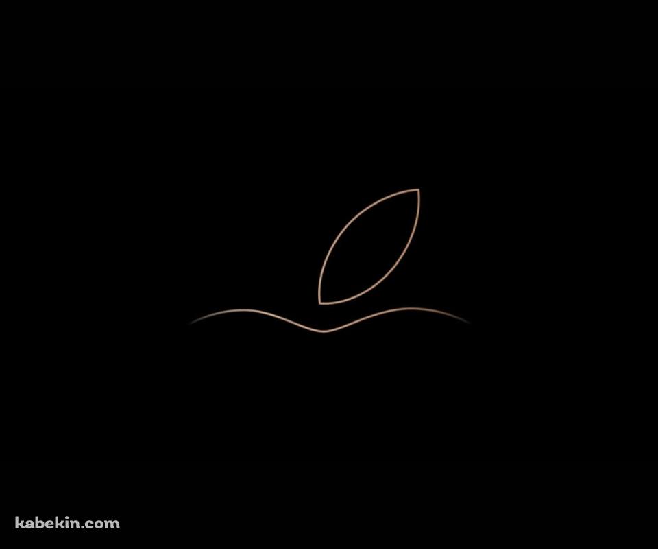 アップル 金色のロゴ ミニマルのAndroidの壁紙(960px x 800px) スマホ用