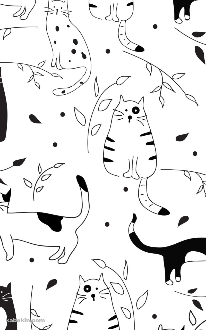 かわいい猫のイラスト・アートのAndroidの壁紙(800px x 1280px) スマホ用
