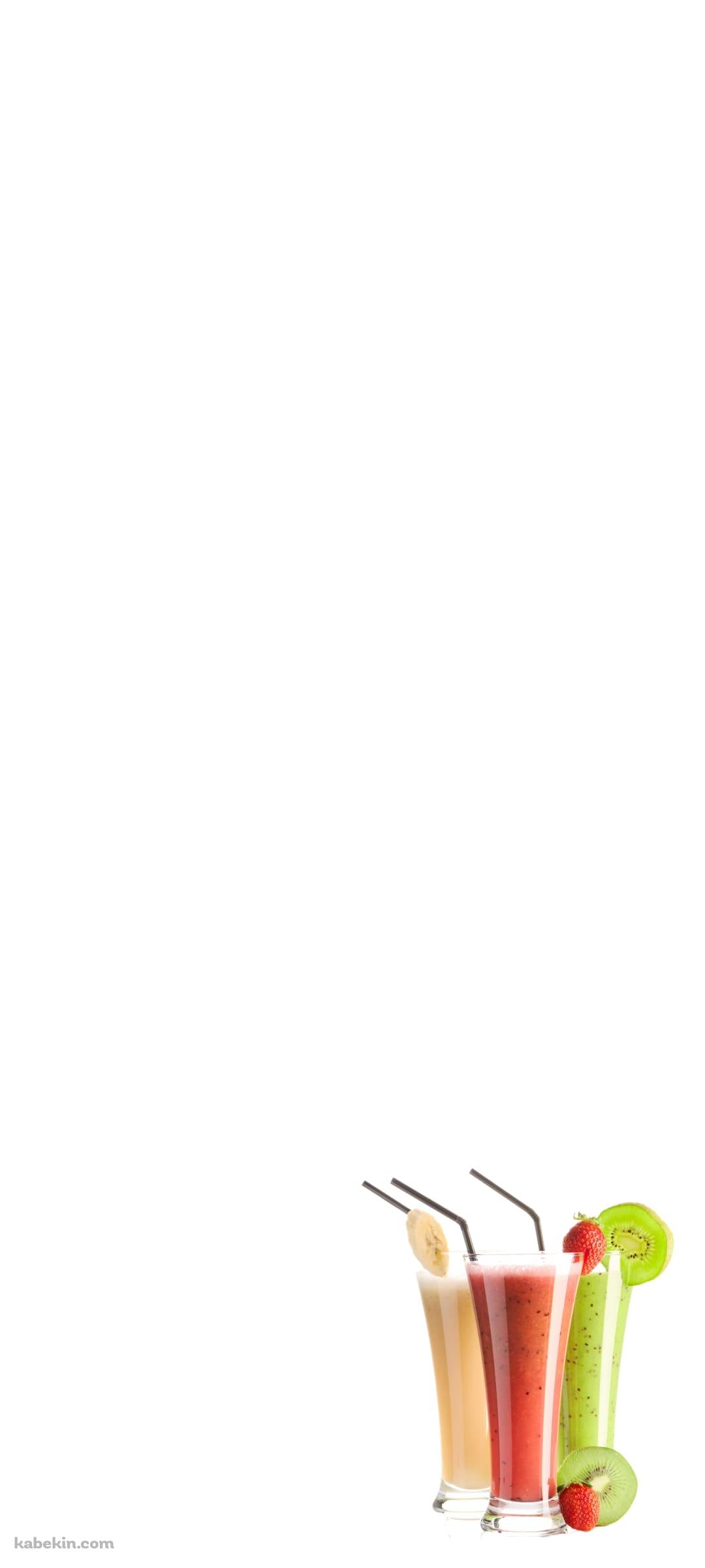 フルーツ スムージー 苺 キウイ バナナのAndroidの壁紙(1080px x 2400px) スマホ用