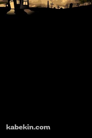 魔女 満月 コウモリ ハロウィン 城 黒のAndroidの壁紙(320px x 480px) スマホ用