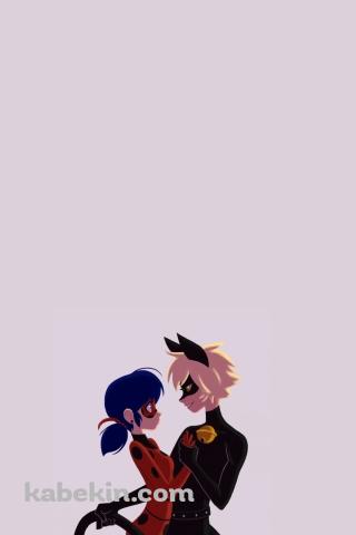 ミラキュラス レディバグ＆シャノワールのAndroidの壁紙(320px x 480px) スマホ用
