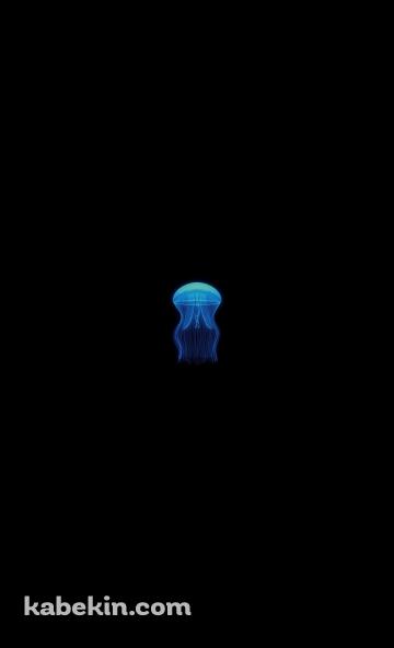 水色のクラゲのAndroidの壁紙(360px x 592px) スマホ用