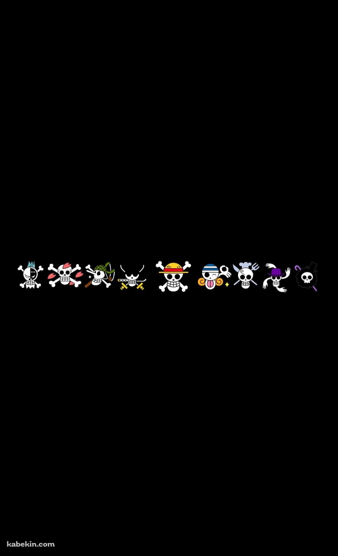 ONE PIECE 海賊団のマークのAndroidの壁紙(1080px x 1776px) スマホ用