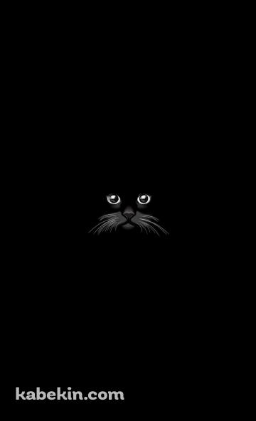 シンプル 黒猫の顔のAndroidの壁紙(360px x 592px) スマホ用