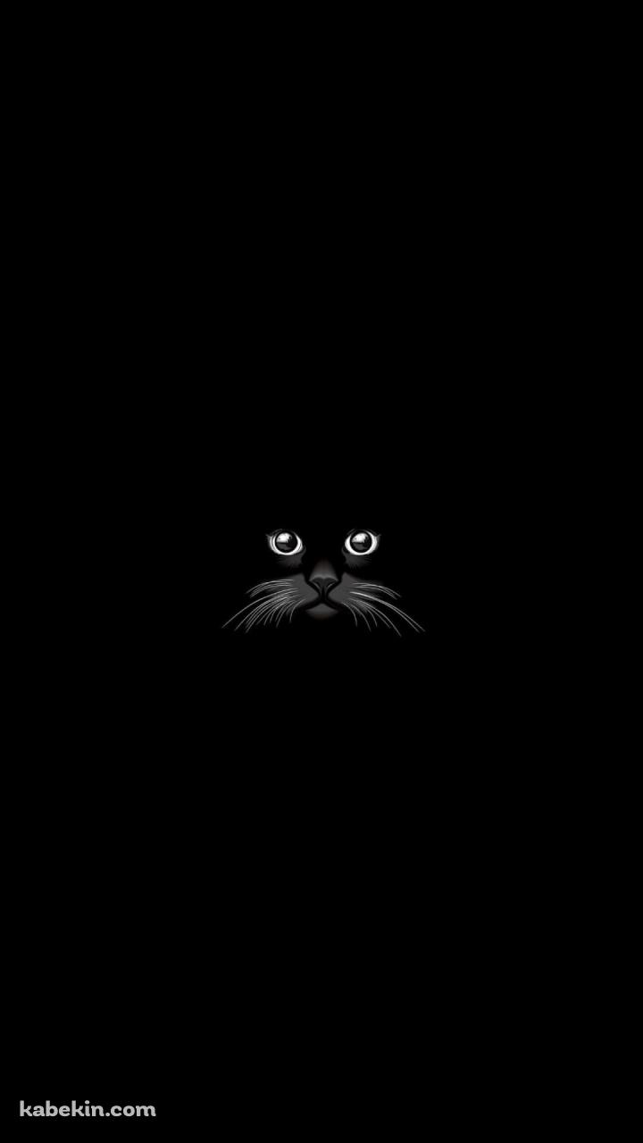 シンプル 黒猫の顔のAndroidの壁紙(720px x 1280px) スマホ用