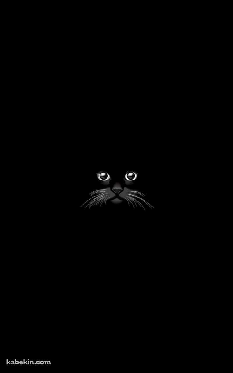 シンプル 黒猫の顔のAndroidの壁紙(800px x 1280px) スマホ用