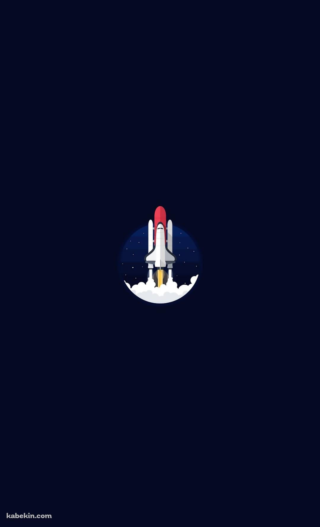 ミニマル 発射するスペースシャトルのAndroidの壁紙(1080px x 1776px) スマホ用