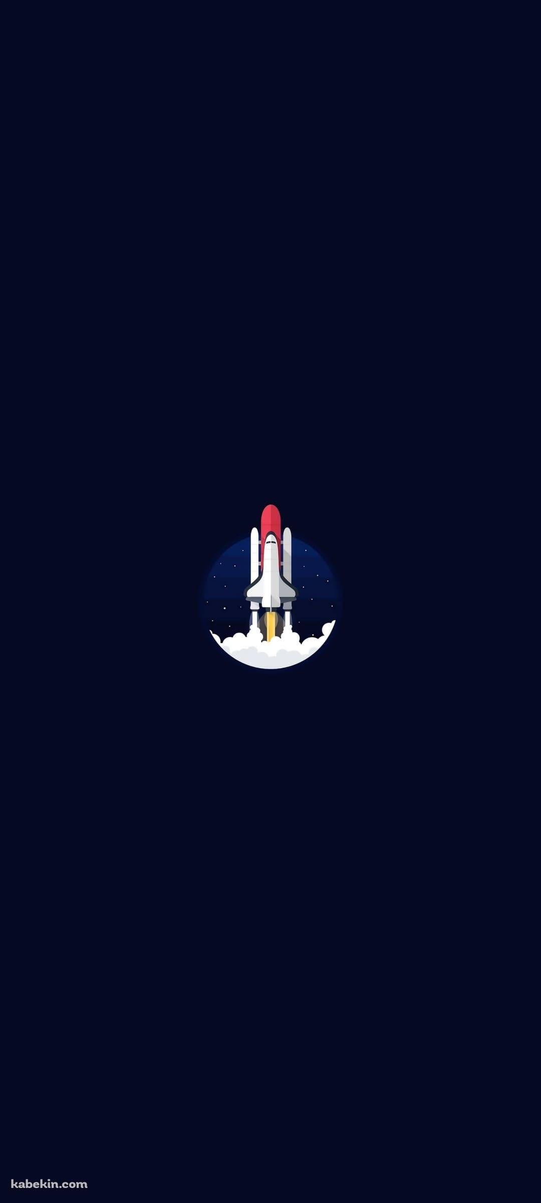 ミニマル 発射するスペースシャトルのAndroidの壁紙(1080px x 2400px) スマホ用