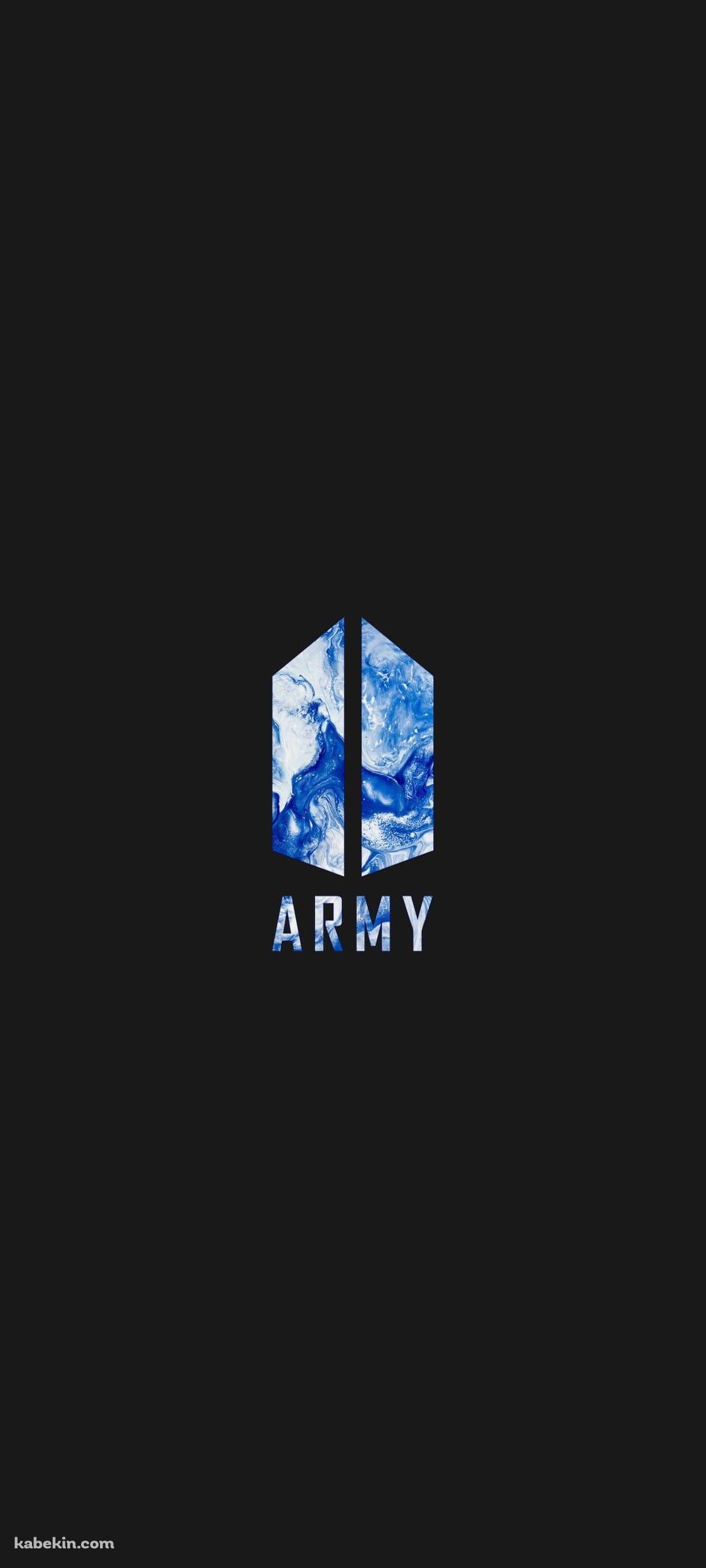 BTS ARMY 青のAndroidの壁紙(1080px x 2400px) スマホ用