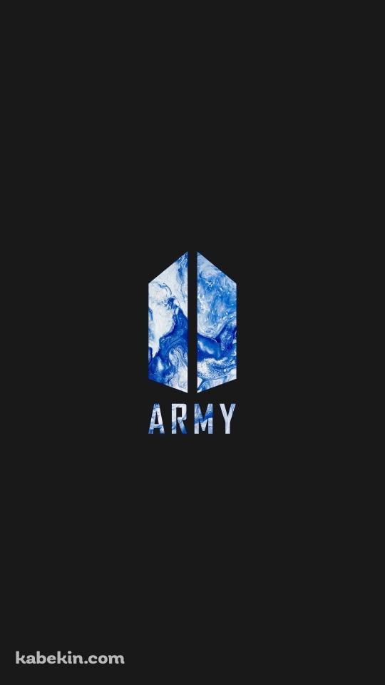 BTS ARMY 青のAndroidの壁紙(540px x 960px) スマホ用