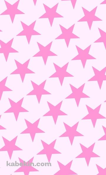 可愛い淡いピンク 星のロゴのAndroidの壁紙(360px x 592px) スマホ用