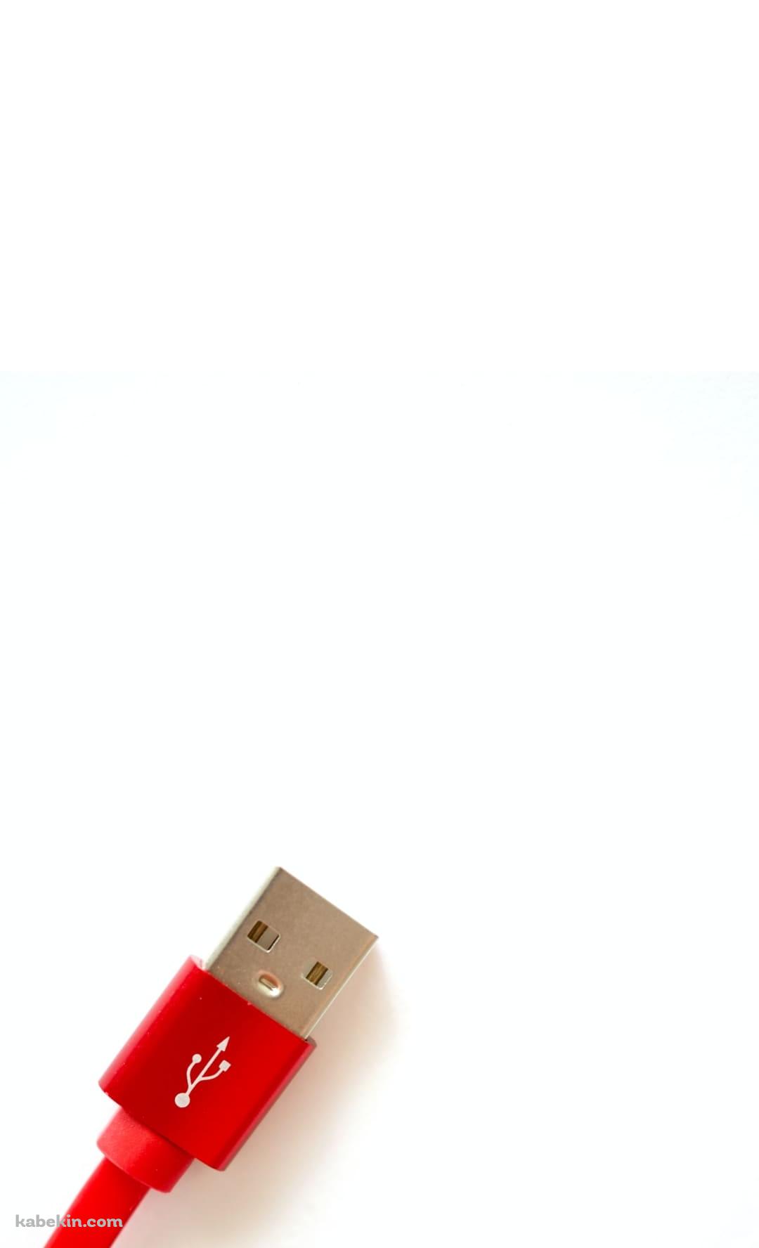 赤いUSBケーブルのAndroidの壁紙(1080px x 1776px) スマホ用