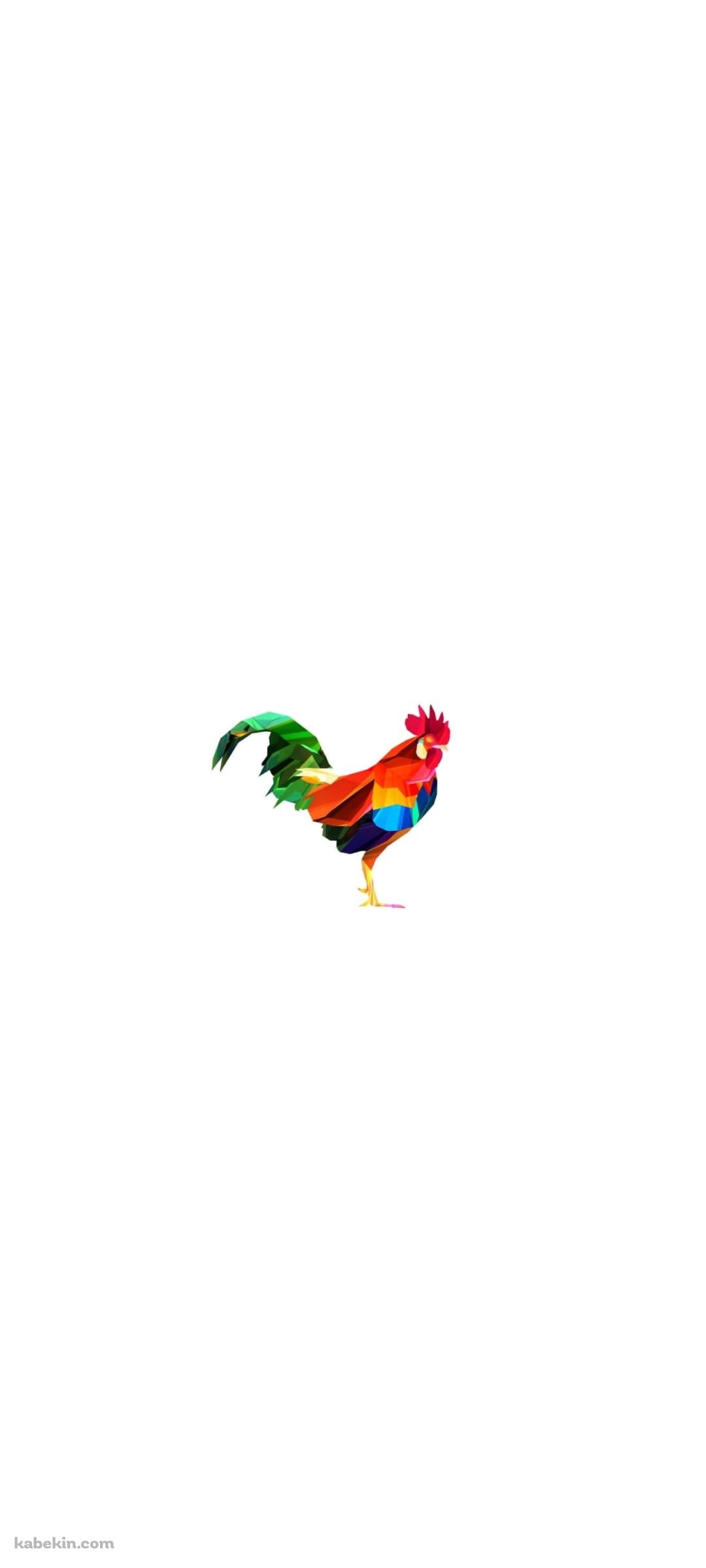 ポリゴンのニワトリのAndroidの壁紙(1080px x 2400px) スマホ用