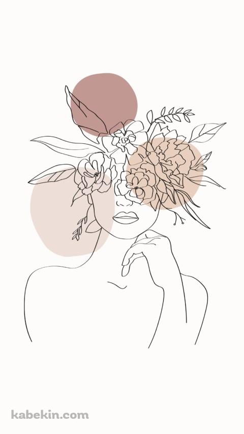 冠を被った女性のイラストのAndroidの壁紙(480px x 854px) スマホ用