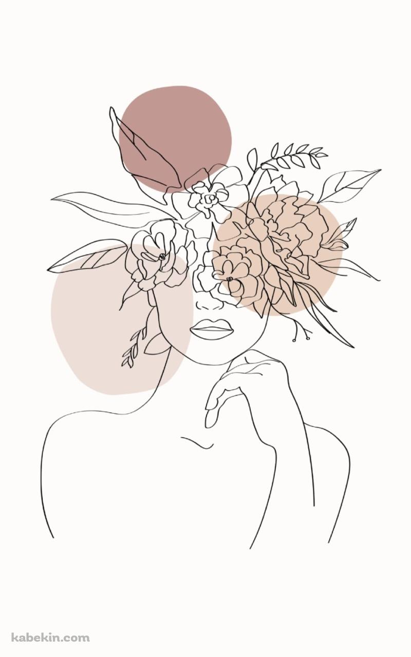 冠を被った女性のイラストのAndroidの壁紙(800px x 1280px) スマホ用