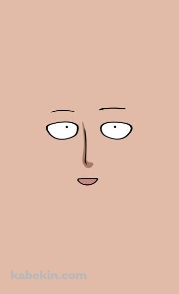 ワンパンマン 画面いっぱいのサイタマの顔のAndroidの壁紙(360px x 592px) スマホ用
