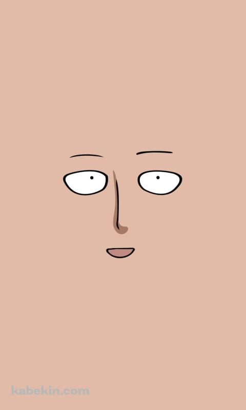 ワンパンマン 画面いっぱいのサイタマの顔のAndroidの壁紙(480px x 800px) スマホ用
