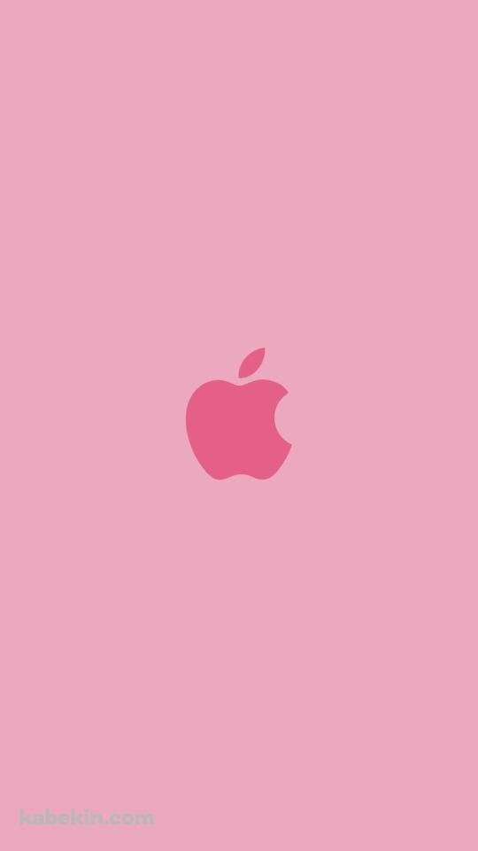 可愛いピンクのApple ロゴのAndroidの壁紙(540px x 960px) スマホ用
