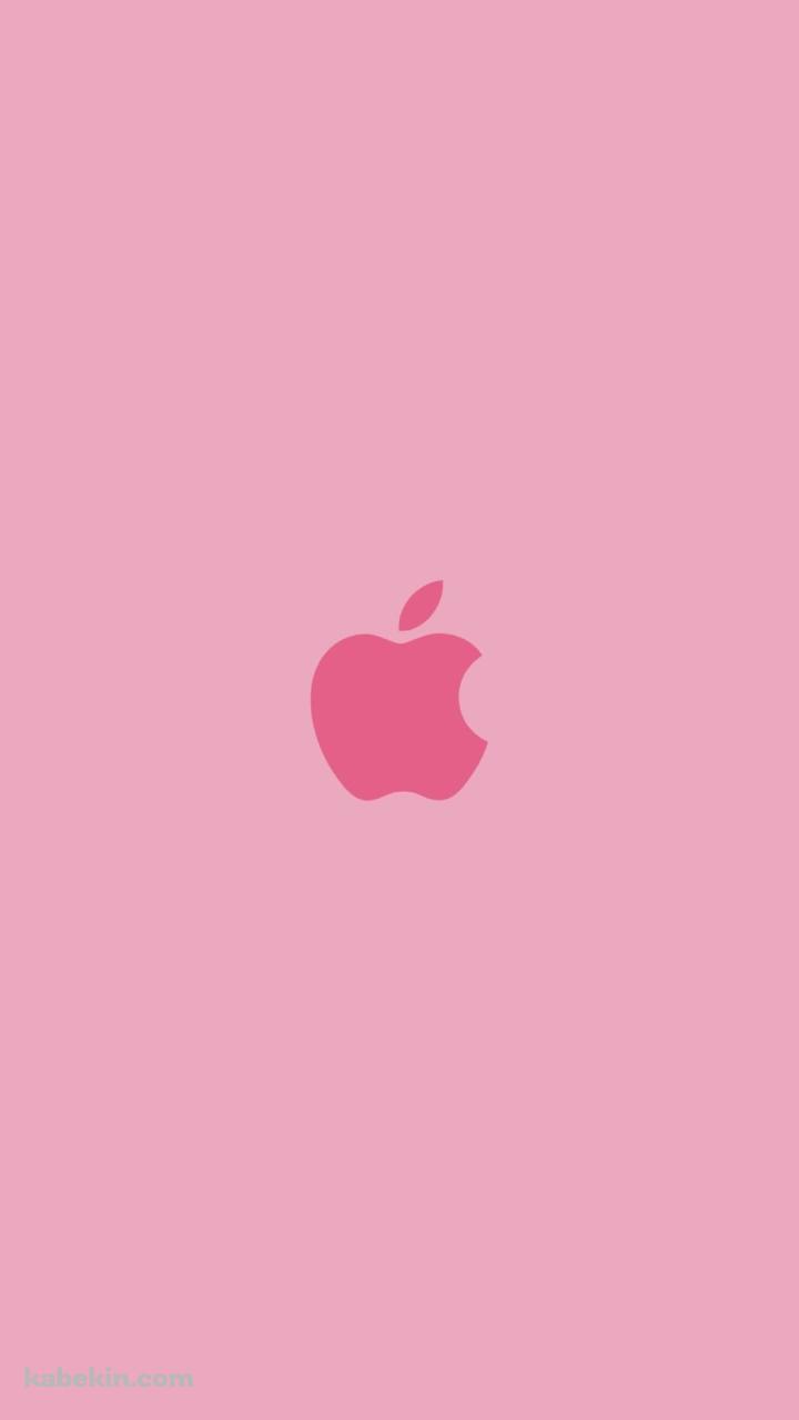 可愛いピンクのApple ロゴのAndroidの壁紙(720px x 1280px) スマホ用