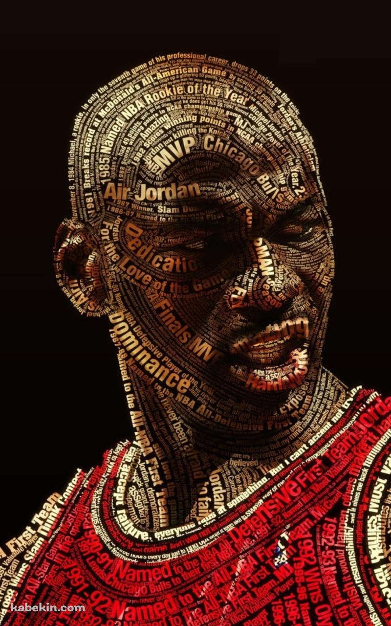 マイケル・ジョーダン MJ デジタルアートのAndroidの壁紙(800px x 1280px) スマホ用