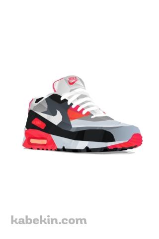 ポリゴン NIKE シューズ AirMaxのAndroidの壁紙(320px x 480px) スマホ用
